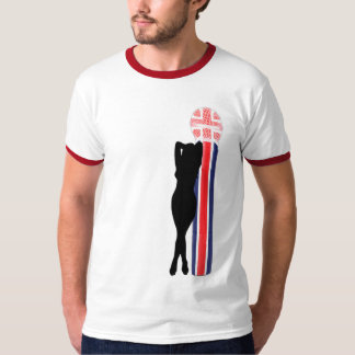 T-shirt Drapeau britannique. microphone