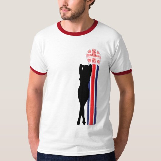 T-shirt Drapeau britannique. microphone (Devant)