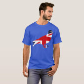 T-shirt Drapeau britannique Pigeon Bird Lunettes de soleil (Devant entier)