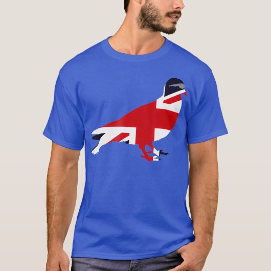 T-shirt Drapeau britannique Pigeon Bird Lunettes de soleil (Devant)