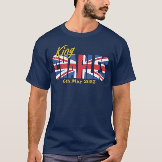 T-shirt Drapeau britannique Roi Charles (Devant)
