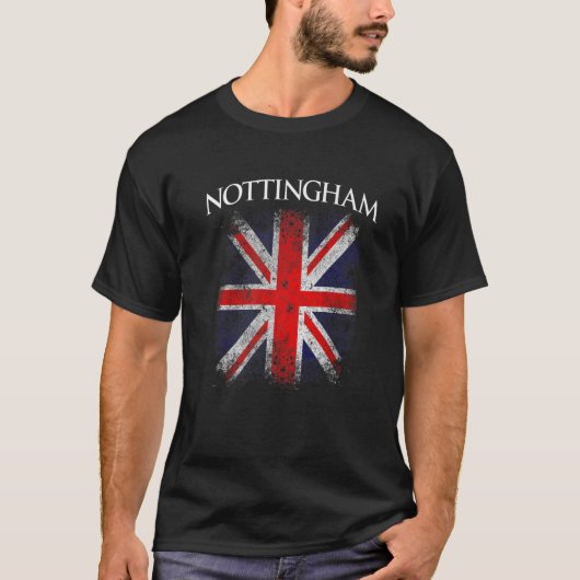 T-shirt Drapeau britannique Vintage de Nottingham (Devant)