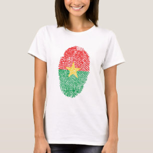T-shirt Drapeau Burkina Faso Empreinte Pays Fierté
