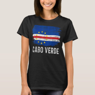 T-shirt Drapeau Cabo Verde vintage Pour Cabo Verdean