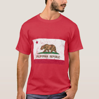 T-shirt Drapeau Californie République Vintage Rétro Offici