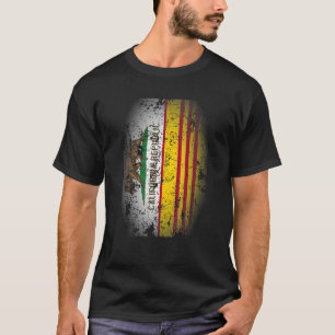 T-shirt Drapeau californien vietnamien d'Amérique du Sud-V