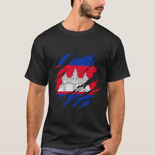 T-shirt Drapeau Cambodge (Devant)