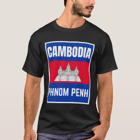 T-shirt Drapeau Cambodge � Esprit d'Australie (Devant)