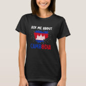 T-shirt Drapeau cambodgien (Devant)