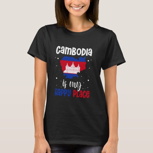 T-shirt Drapeau cambodgien 1 (Devant)