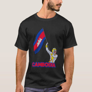 T-shirt Drapeau cambodgien Khmer Reamker Hanu
