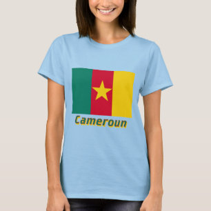 T-shirt Drapeau Cameroun avec le nom français