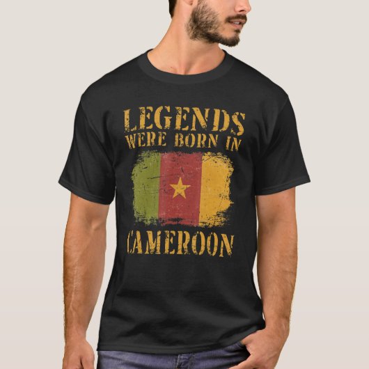 T-shirt Drapeau camerounais vintage Cameroun (Devant)