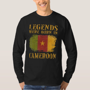 T-shirt Drapeau Camerounais Vintage Cameroun