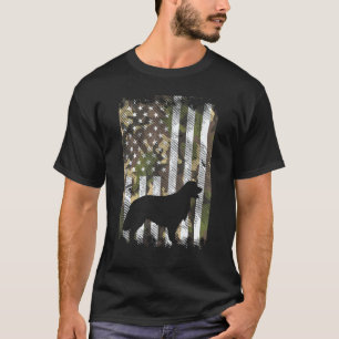 T-shirt Drapeau Camo Golden Retriever Chien Patriotique Vi