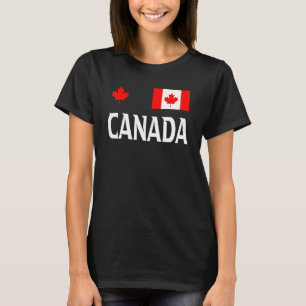 T-shirt Drapeau Canada Carte Feuille Érable Canadien Footb