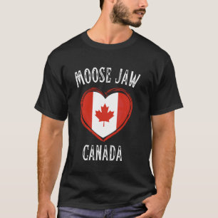 T-shirt Drapeau Canada Cœur Ville de Moose Jaw