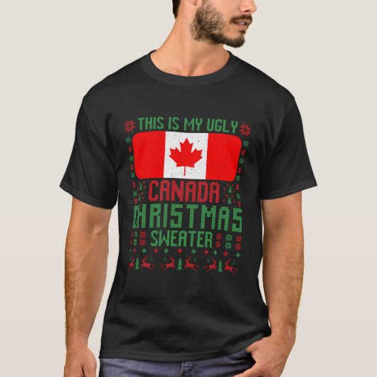 T-shirt Drapeau Canada laid pour Canadien (Devant)