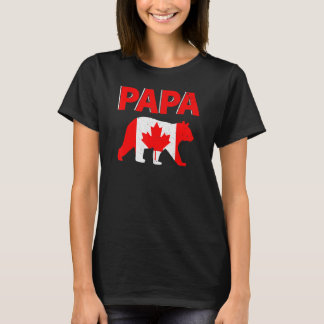 T-shirt Drapeau Canada Papa Bear Fête des pères papa canad