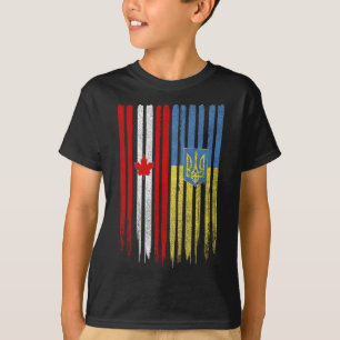 T-shirt Drapeau Canada Ukraine Canadien Ukrainien