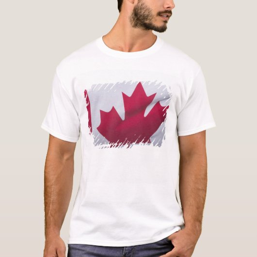 T-shirt Drapeau canadien. (Devant)