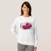 T-shirt Drapeau canadien. (Devant entier)