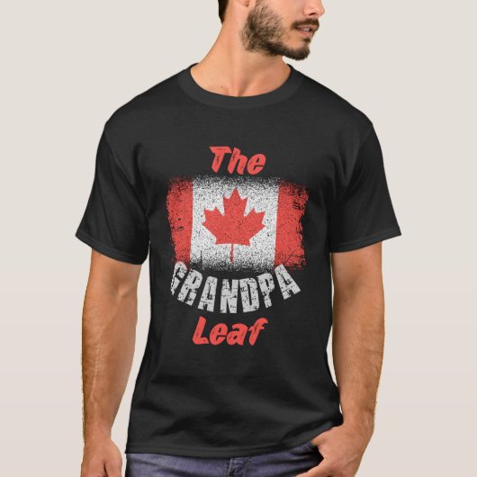 T-shirt Drapeau Canadien 1Er Juillet Grand-Père Maple Leaf (Devant)