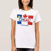 T-shirt Drapeau canadien acadien Chiac Personnalisez T-shi (Devant)