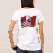 T-shirt Drapeau canadien-américain (Dos)