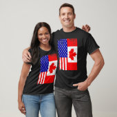 T-shirt Drapeau canadien américain Canada 4 juillet (Unisexe)