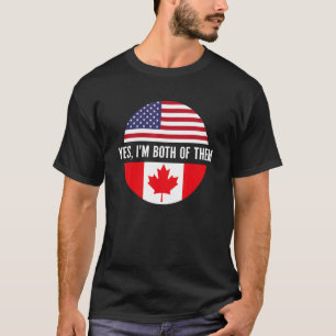 T-shirt Drapeau canadien américain Canada 4 juillet