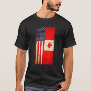 T-shirt Drapeau canadien américain Canada 4 juillet