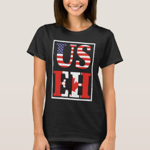 T-shirt Drapeau canadien américain de la feuille d'érable 