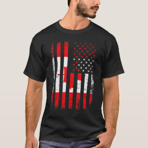 T-shirt Drapeau canadien américain Racines canadiennes Can