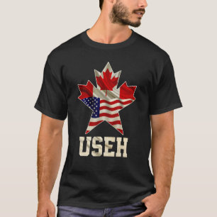 T-shirt Drapeau canadien américain Useh Maple Leaf