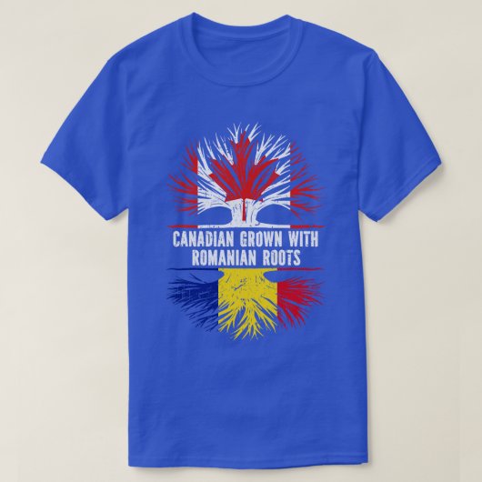 T-shirt Drapeau canadien avec racines roumaines Canada (Design devant)