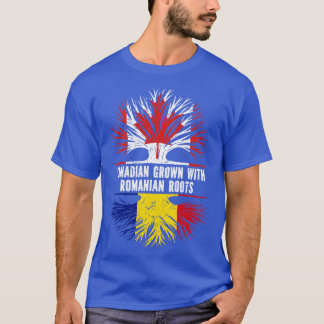 T-shirt Drapeau canadien avec racines roumaines Canada