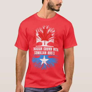 T-shirt Drapeau canadien avec racines somaliennes Canada