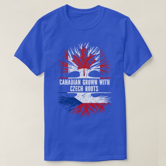 T-shirt Drapeau canadien avec Racines tchèques Canada (Design devant)