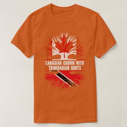 T-shirt Drapeau canadien avec racines trinidadiennes Canad (Design devant)