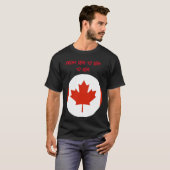 T-shirt Drapeau canadien avec texte personnalisable (Devant entier)