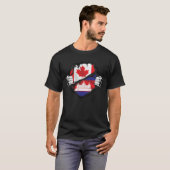 T-shirt Drapeau canadien cambodgien des racines arrachées (Devant entier)