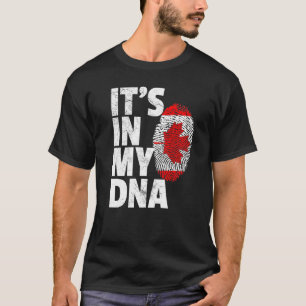 T-shirt Drapeau canadien C'est dans mon Adn Noël Cou