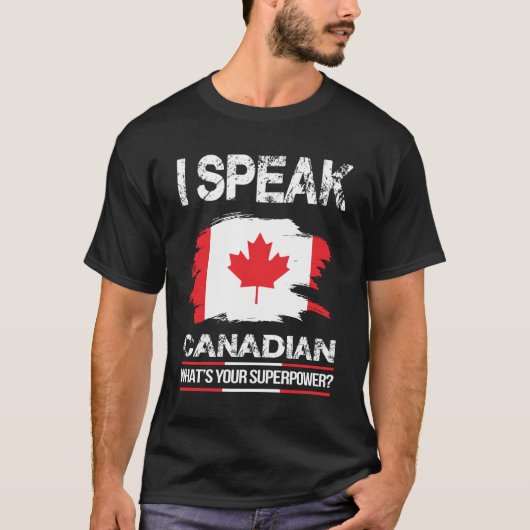 T-shirt Drapeau canadien de la Feuille d'érable (Devant)