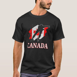 T-shirt Drapeau canadien de patinage de vitesse
