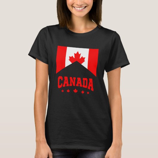 T-shirt Drapeau canadien Drapeau canadien Carte des racine (Devant)