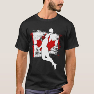 T-shirt Drapeau canadien du Canada de basket-ball trempant