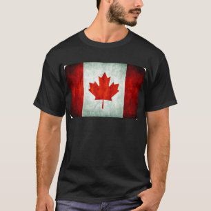 T-shirt Drapeau canadien en détresse