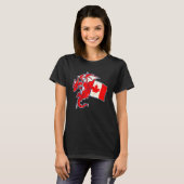 T-shirt Drapeau canadien Epic Dragon With Canada (Devant entier)
