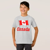 T-shirt Drapeau canadien et texte (Devant entier)